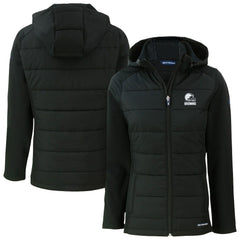 Cleveland Browns Cutter & Buck Women's Evoke Hybrid Eco Softshell Recycled Full-Zip Hooded Jacket - Black for sale