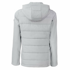 Cleveland Browns Cutter & Buck Women's Evoke Hybrid Eco Softshell Recycled Full-Zip Hooded Jacket - Gray for sale