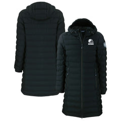 Cleveland Browns Cutter & Buck Women's Mission Ridge Repreve Eco Insulated Full-Zip Hoodie Long Puffer Jacket - Black discount