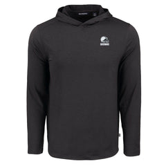 Cleveland Browns Cutter & Buck Coastline Epic Comfort Eco Recycled Long Sleeve Hooded T-Shirt - Black outlet