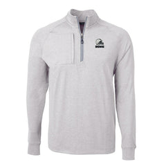 Cleveland Browns Cutter & Buck Big & Tall Adapt Eco Knit Quarter-Zip Top - Heather Gray sale