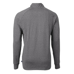 Cleveland Browns Cutter & Buck Big & Tall Adapt Eco Knit Quarter-Zip Top - Heather Black cheap