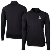 Cleveland Browns Cutter & Buck Big & Tall Virtue Eco Pique Recycled Quarter-Zip Pullover Top - Black online