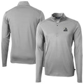 Cleveland Browns Cutter & Buck Big & Tall Virtue Eco Pique Recycled Quarter-Zip Pullover Top - Gray cheap