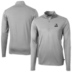Cleveland Browns Cutter & Buck Big & Tall Virtue Eco Pique Recycled Quarter-Zip Pullover Top - Gray cheap