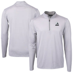 Cleveland Browns Cutter & Buck Big & Tall Virtue Eco Pique Micro Stripe Recycled Quarter-Zip Pullover Top - Gray outlet