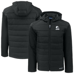 Cleveland Browns Cutter & Buck Big & Tall Evoke Hybrid Eco Softshell Recycled Full-Zip Hooded Jacket - Black outlet