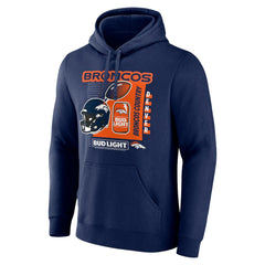 Denver Broncos Bud Light Pullover Hoodie - Navy sale