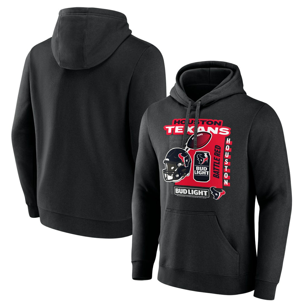 Houston Texans Bud Light Pullover Hoodie - Black on sale