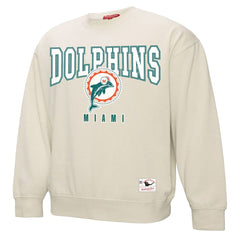 Miami Dolphins Women's Fandom Fleece Pullover Sweatshirt - Cream cheap
