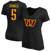 Jayden Daniels Washington Commanders Women's Plus Size Fair Catch Name & Number Scoop Neck T-Shirt - Black on sale