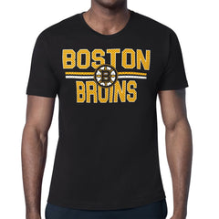 Boston Bruins Starter Mesh Look Team Name T-Shirt Black