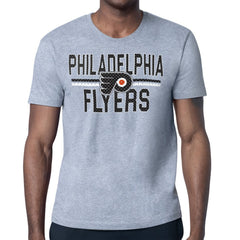 Philadelphia Flyers Starter Mesh Look Team Name T-Shirt Heather Gray