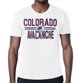 Colorado Avalanche Starter Mesh Look Team Name T-Shirt White