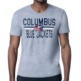 Columbus Blue Jackets Starter Mesh Look Team Name T-Shirt Heather Gray