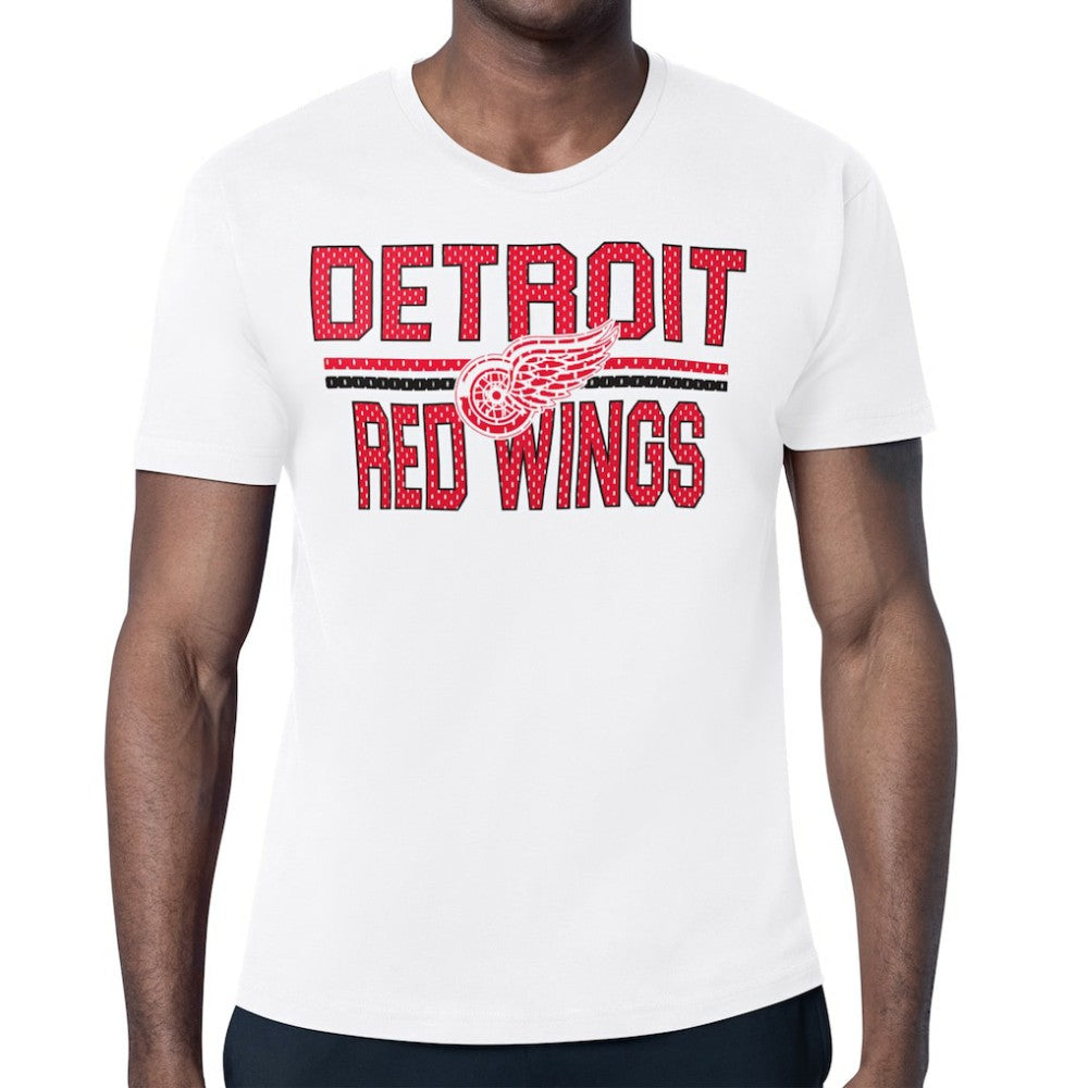 Detroit Red Wings Starter Mesh Look Team Name T-Shirt White
