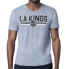 Los Angeles Kings Starter Mesh Look Team Name T-Shirt Heather Gray