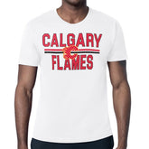 Calgary Flames Starter Mesh Look Team Name T-Shirt White