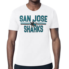 San Jose Sharks Starter Mesh Look Team Name T-Shirt White