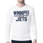 Winnipeg Jets Starter Mesh Look Team Name Long Sleeve T-Shirt White