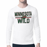 Minnesota Wild Starter Mesh Look Team Name Long Sleeve T-Shirt White