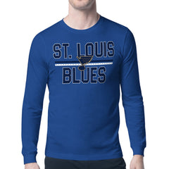 St. Louis Blues Starter Mesh Look Team Name Long Sleeve T-Shirt Blue