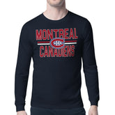 Montreal Canadiens Starter Mesh Look Team Name Long Sleeve T-Shirt Navy