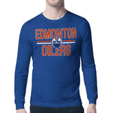 Edmonton Oilers Starter Mesh Look Team Name Long Sleeve T-Shirt Royal