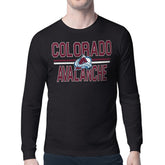 Colorado Avalanche Starter Mesh Look Team Name Long Sleeve T-Shirt Black