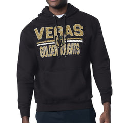 Vegas Golden Knights Starter Mesh Look Team Name Logo Tri-Blend Pullover Hoodie Black