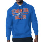 Edmonton Oilers Starter Mesh Look Team Name Logo Tri-Blend Pullover Hoodie Royal