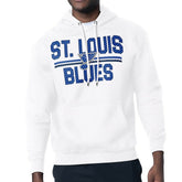 St. Louis Blues Starter Mesh Look Team Name Logo Tri-Blend Pullover Hoodie White