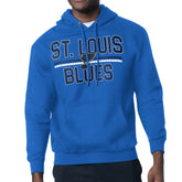 St. Louis Blues Starter Mesh Look Team Name Logo Tri-Blend Pullover Hoodie Blue