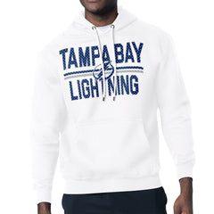 Tampa Bay Lightning Starter Mesh Look Team Name Logo Tri-Blend Pullover Hoodie White