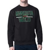 Minnesota Wild Starter Mesh Look Team Name Logo Pullover Sweatshirt Black