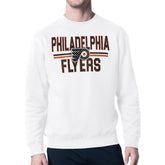 Philadelphia Flyers Starter Mesh Look Team Name Logo Pullover Sweatshirt White