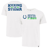 Indianapolis Colts '47 Unisex Mental Health is Health Kicking the Stigma Franklin T-Shirt - White for sale