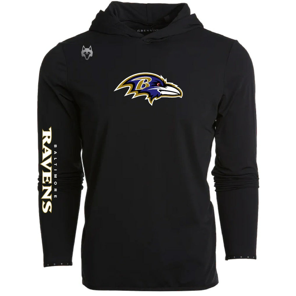 Baltimore Ravens Greyson Clothiers Colorado Long Sleeve Hoodie T-Shirt - Black outlet