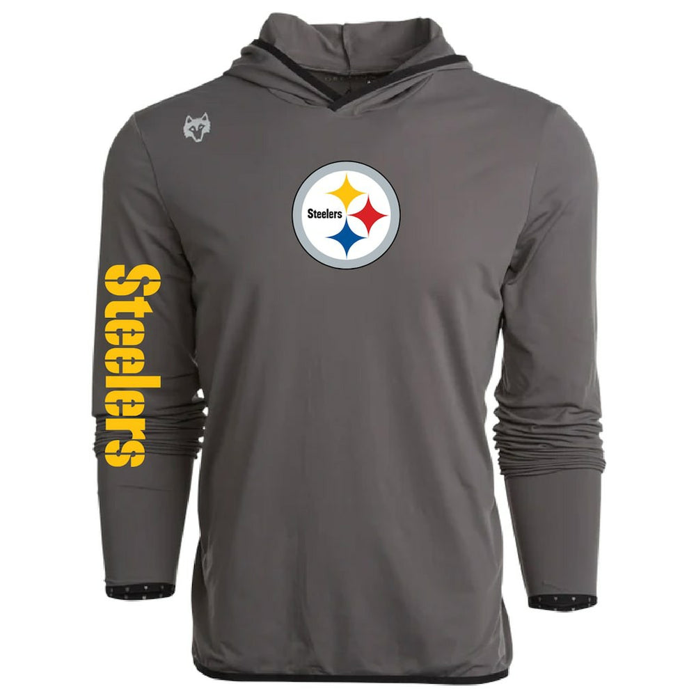 Pittsburgh Steelers Greyson Clothiers Colorado Long Sleeve Hoodie T-Shirt - Gray outlet