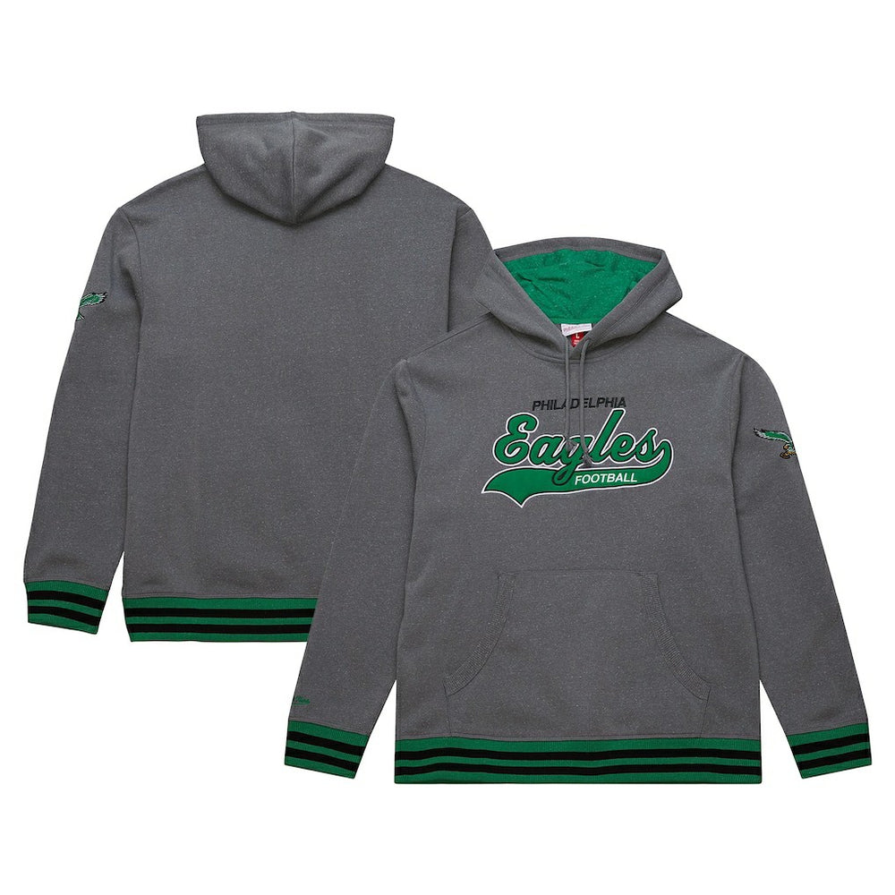 Philadelphia Eagles Vintage Logo Snow Washed Fleece Pullover Hoodie - Heather Gray outlet