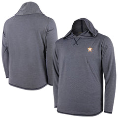 Houston Astros Butter Stripe Tri-Blend Long Sleeve Hoodie T-Shirt - Navy