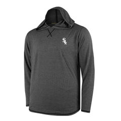 Chicago White Sox Butter Stripe Tri-Blend Long Sleeve Hoodie T-Shirt - Black