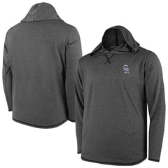 Colorado Rockies Butter Stripe Tri-Blend Long Sleeve Hoodie T-Shirt - Black