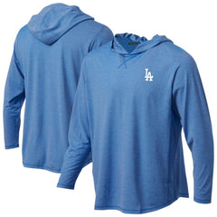 Los Angeles Dodgers Butter Stripe Tri-Blend Long Sleeve Hoodie T-Shirt - Royal