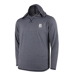 Detroit Tigers Butter Stripe Tri-Blend Long Sleeve Hoodie T-Shirt - Navy