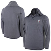 Minnesota Twins Butter Stripe Tri-Blend Long Sleeve Hoodie T-Shirt - Navy
