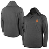 San Francisco Giants Butter Stripe Tri-Blend Long Sleeve Hoodie T-Shirt - Black
