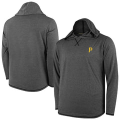 Pittsburgh Pirates Butter Stripe Tri-Blend Long Sleeve Hoodie T-Shirt - Black
