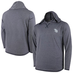 Tampa Bay Rays Butter Stripe Tri-Blend Long Sleeve Hoodie T-Shirt - Navy