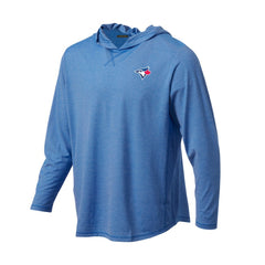 Toronto Blue Jays Butter Stripe Tri-Blend Long Sleeve Hoodie T-Shirt - Royal